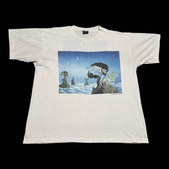 Vintage‎ 1990 Michael Whelan Science Fiction Book Club 40 Year Shirt Men's XL